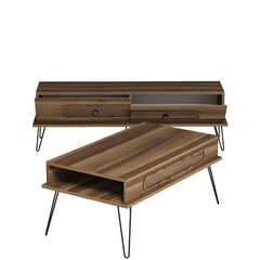 Комплект мебели для гостиной Kalune Design 845(VII), темно-коричневый цена и информация | Секции | pigu.lt