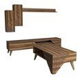 Комплект мебели для гостиной Kalune Design 845(II), темно-коричневый