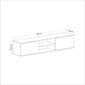 TV staliukas Kalune Design 382(II), 160 cm, pilkas/baltas kaina ir informacija | TV staliukai | pigu.lt