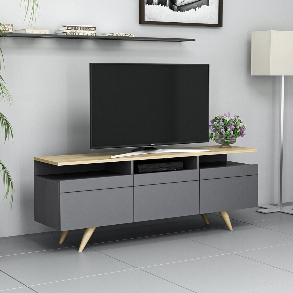 TV staliukas Kalune Design 382 150 cm, pilkas цена и информация | TV staliukai | pigu.lt