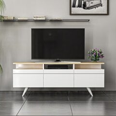 ТВ столик Kalune Design 382 150 см, белый цена и информация | Тумбы под телевизор | pigu.lt
