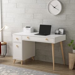 Письменный стол Kalune Design 382, светло-коричневый/белый цена и информация | Компьютерные, письменные столы | pigu.lt