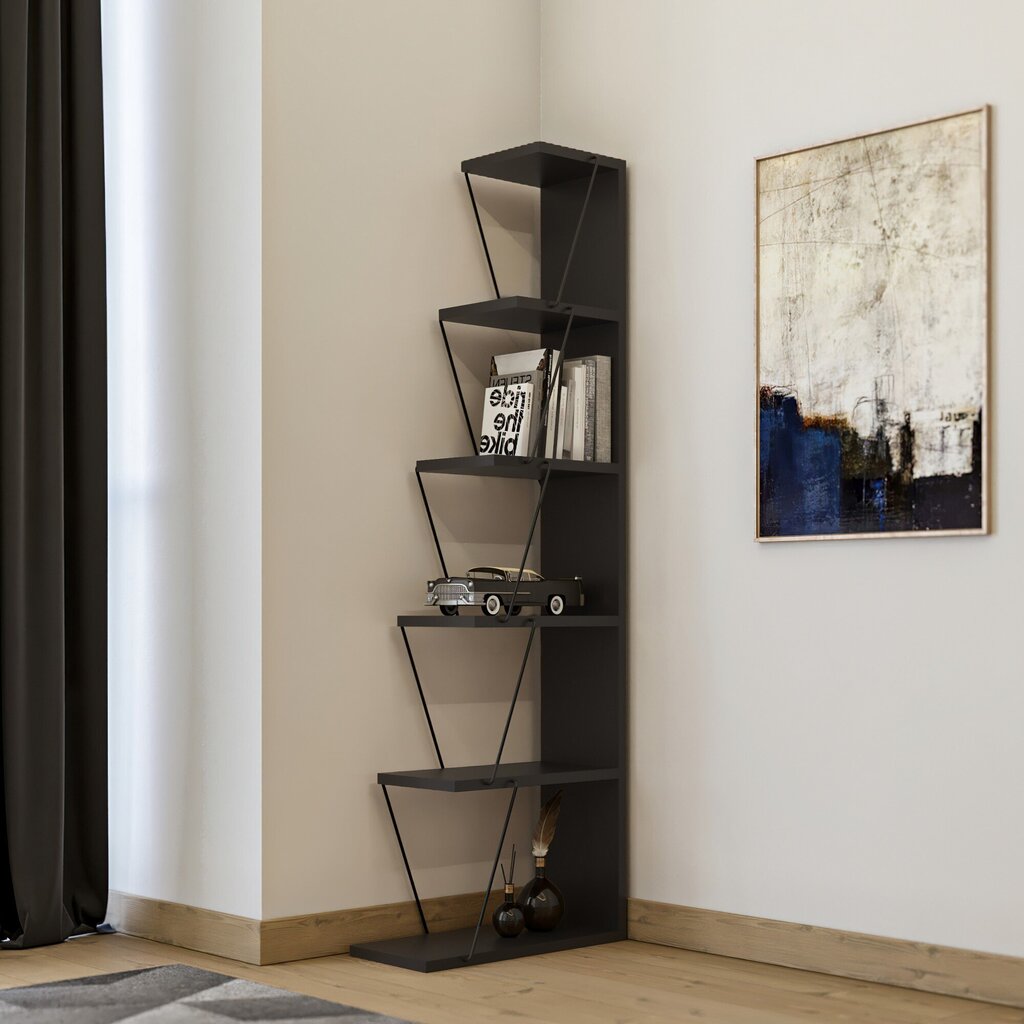 Lentyna Kalune Design Bookshelf 854, juoda kaina ir informacija | Lentynos | pigu.lt
