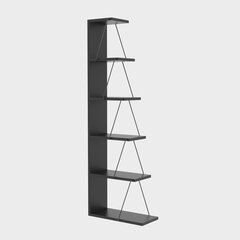 Полка Kalune Design Bookshelf 854, черная цена и информация | Kalune Design Мебель для гостиной | pigu.lt