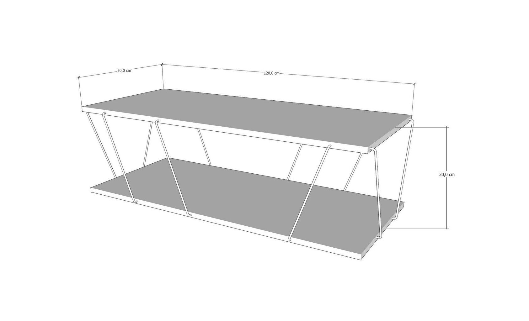 Kavos staliukas Kalune Design 854, juodas/tamsiai pilkas цена и информация | Kavos staliukai | pigu.lt