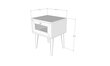 Naktinis staliukas Kalune Design 854, 50 cm, rudas kaina ir informacija | Spintelės prie lovos | pigu.lt