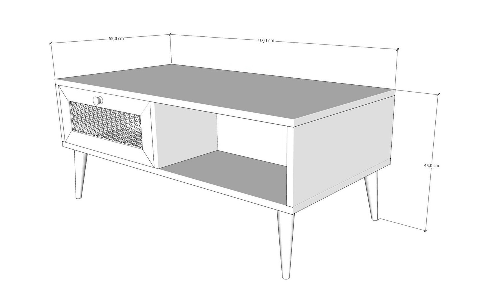 Kavos staliukas Kalune Design 854, smėlio spalvos цена и информация | Kavos staliukai | pigu.lt