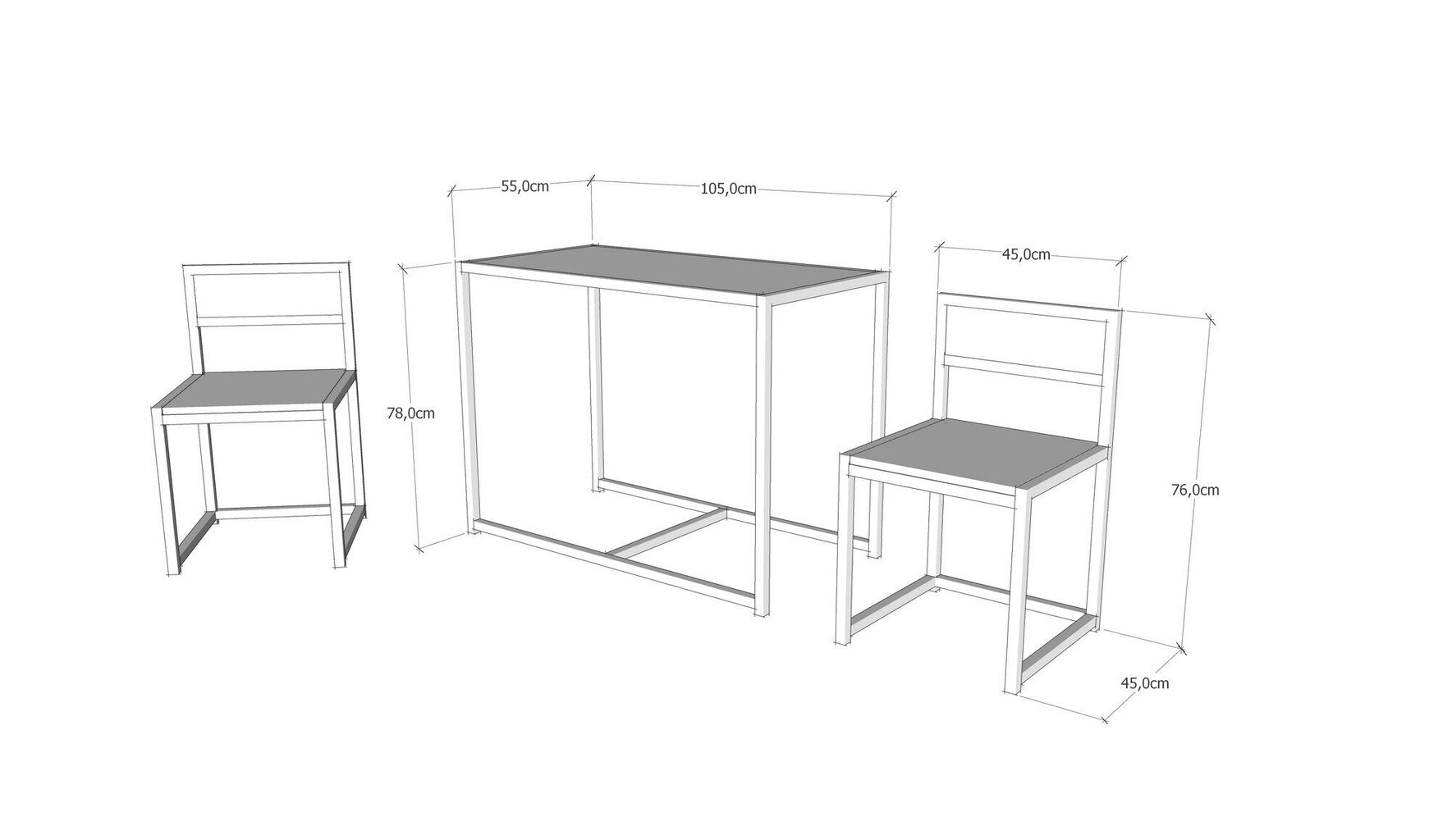 Valgomojo komplektas Kalune Design 854, smėlio spalvos kaina ir informacija | Valgomojo komplektai | pigu.lt