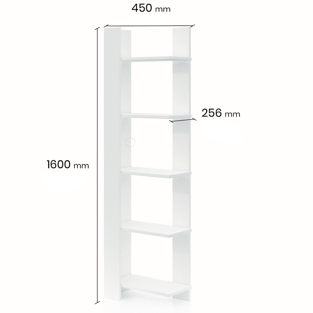 Pastatoma lentyna Kalune Design Bookshelf 598, 45 cm, balta kaina ir informacija | Lentynos | pigu.lt
