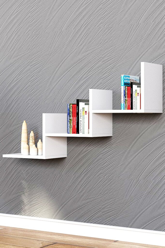 Pakabinama lentyna Kalune Design Wall Shelf 835(IV), 60 cm, baltos spalvos kaina ir informacija | Lentynos | pigu.lt