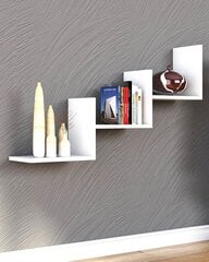 Подвесная полка Kalune Design Wall Shelf 835(IV), 60 см, белая цена и информация | Полки | pigu.lt