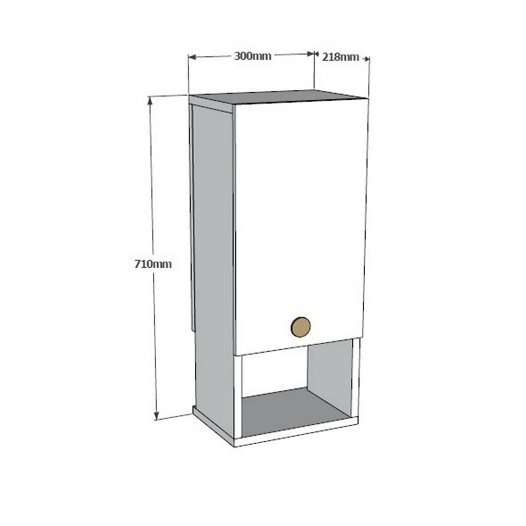 Vonios spintelė Kalune Design 835(II), ruda kaina ir informacija | Vonios spintelės | pigu.lt