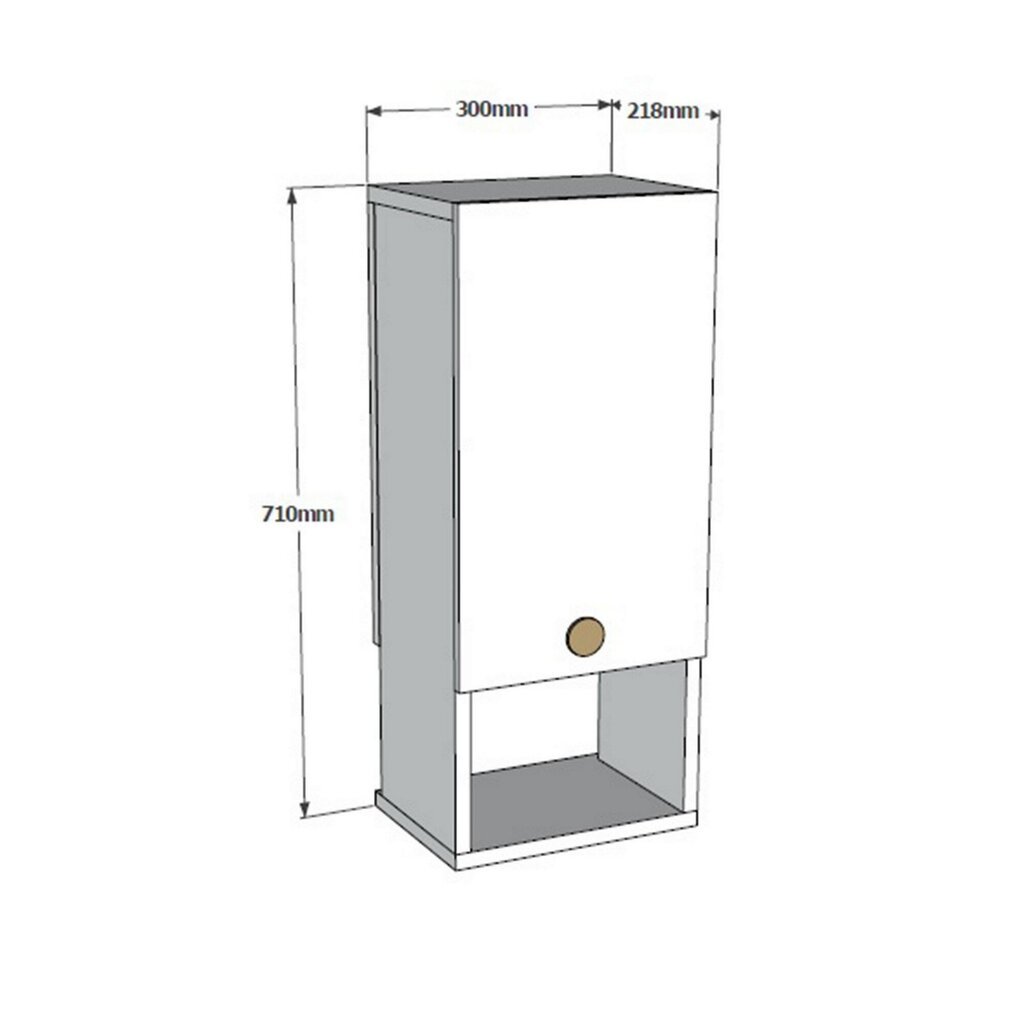 Vonios spintelė Kalune Design 835(II), balta kaina ir informacija | Vonios spintelės | pigu.lt