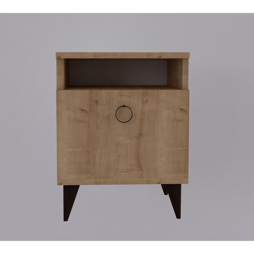 Naktinis staliukas Kalune Design 835, 52 cm, rudas цена и информация | Spintelės prie lovos | pigu.lt