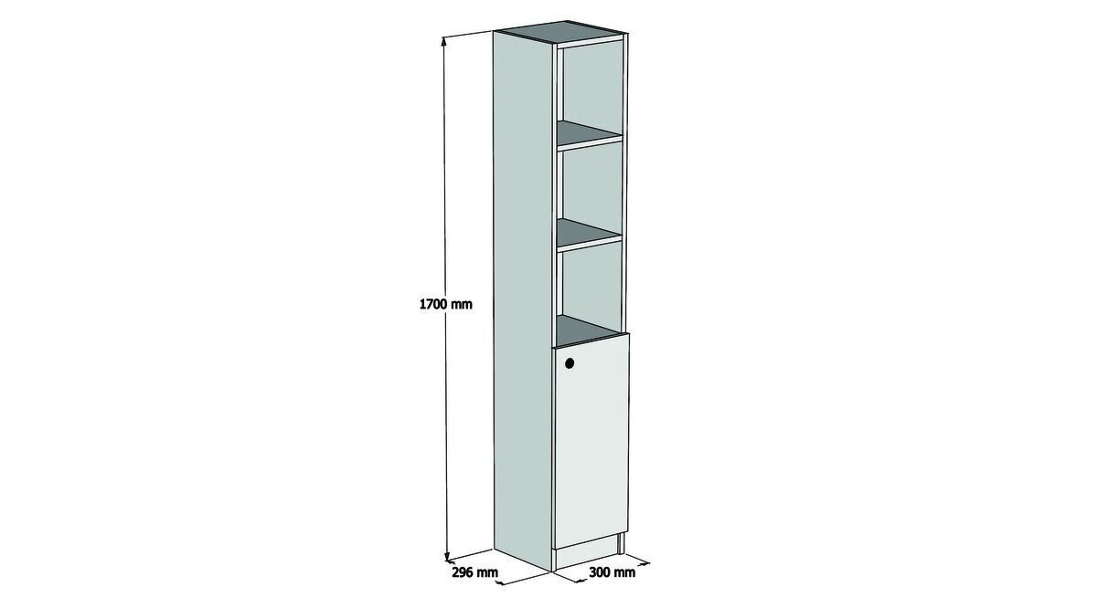 Pastatoma vonios spintelė Kalune Design 835, ruda цена и информация | Vonios spintelės | pigu.lt