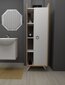 Aukšta vonios spintelė Kalune Design 835, šviesiai ruda/balta kaina ir informacija | Vonios spintelės | pigu.lt
