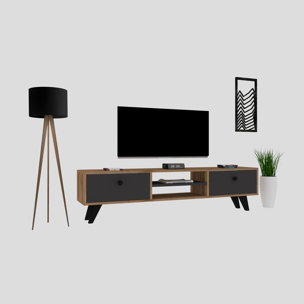 TV staliukas Kalune Design 835(III), rudas/pilkas kaina ir informacija | TV staliukai | pigu.lt