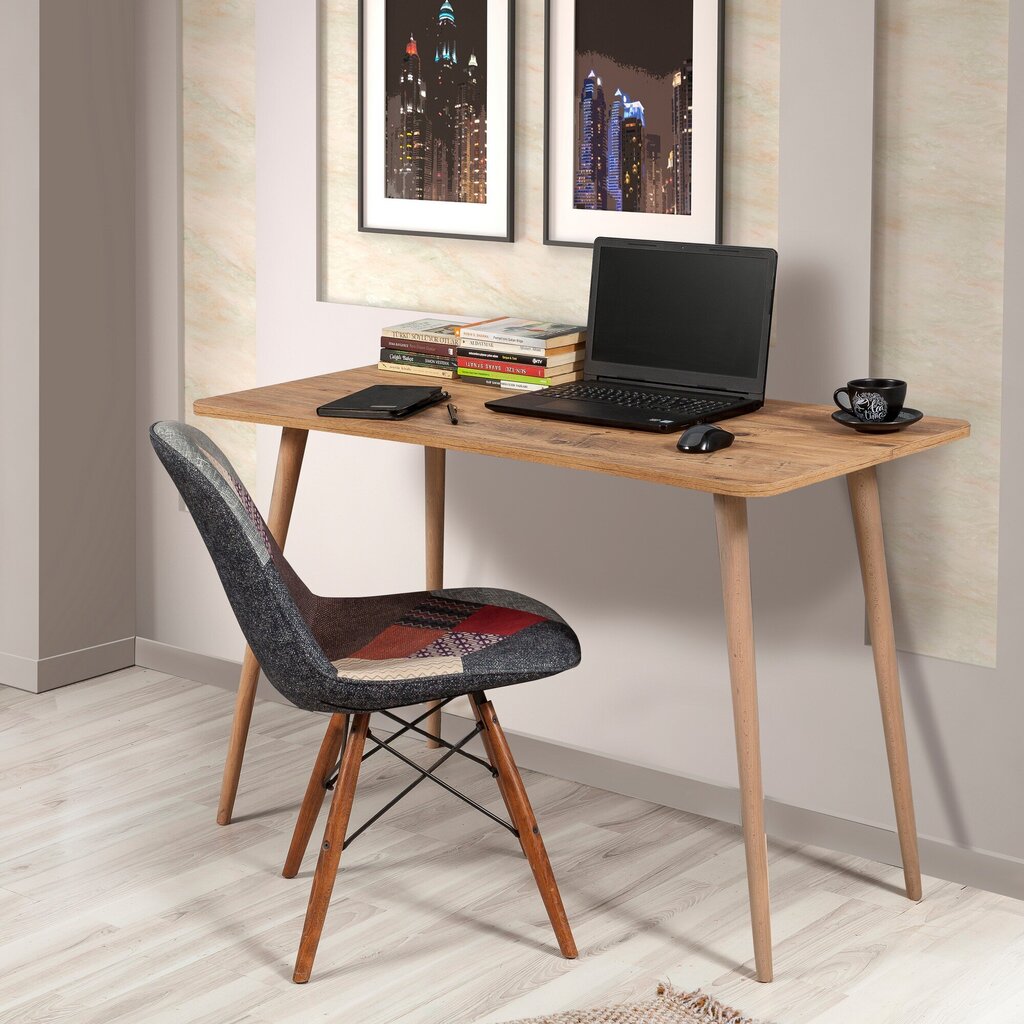 Rašomasis stalas Kalune Design 869 (II), rudas kaina ir informacija | Kompiuteriniai, rašomieji stalai | pigu.lt