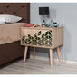 Naktinis staliukas Kalune Design 869, 61 cm, ąžuolo/tamsiai žalios spalvos kaina ir informacija | Spintelės prie lovos | pigu.lt