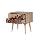 Naktinis staliukas Kalune Design 869, 61 cm, ąžuolo/raudonos spalvos kaina ir informacija | Spintelės prie lovos | pigu.lt