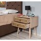 Naktinis staliukas Kalune Design 863 (VIII), 61 cm, ąžuolo/šviesiai rudos spalvos kaina ir informacija | Spintelės prie lovos | pigu.lt