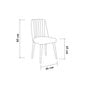 Valgomojo kėdė Kalune Design 869, balta/šviesiai pilka kaina ir informacija | Virtuvės ir valgomojo kėdės | pigu.lt