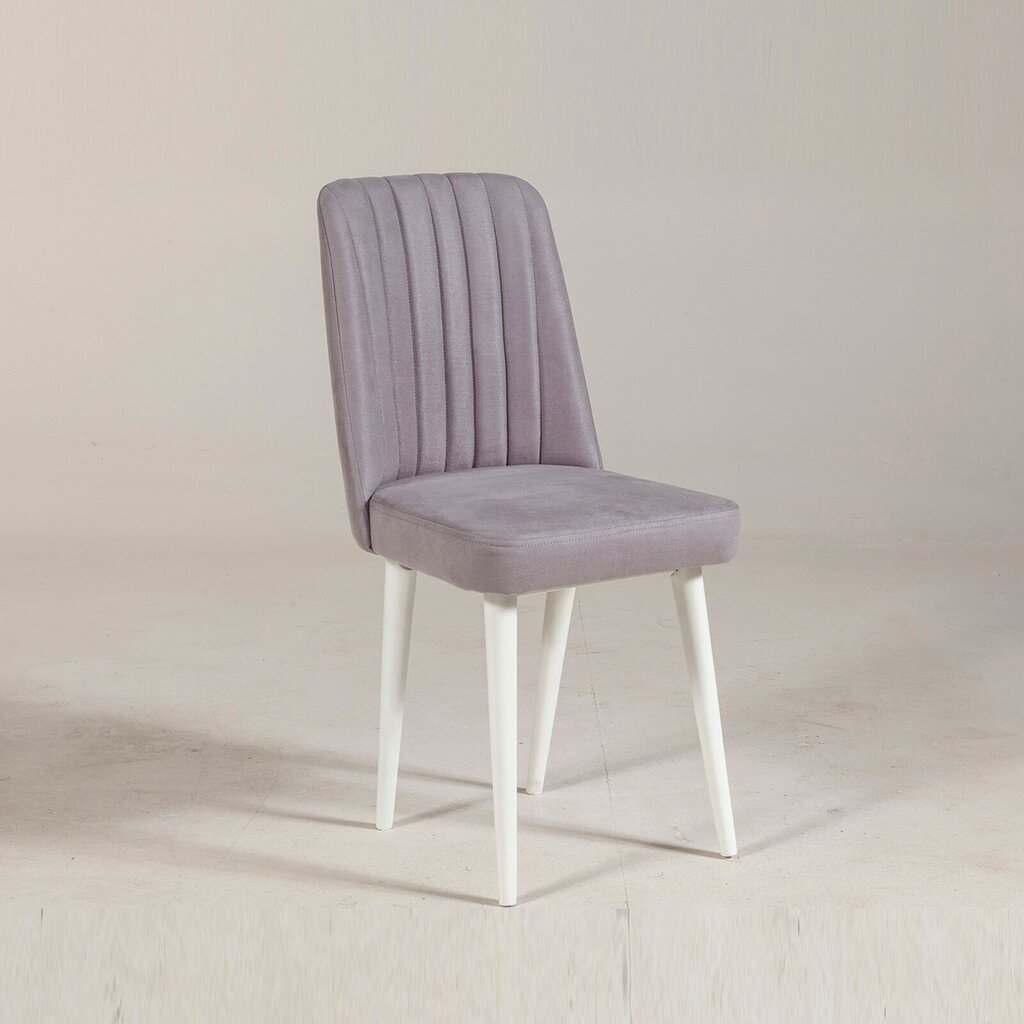 Valgomojo kėdė Kalune Design 869, balta/šviesiai pilka kaina ir informacija | Virtuvės ir valgomojo kėdės | pigu.lt