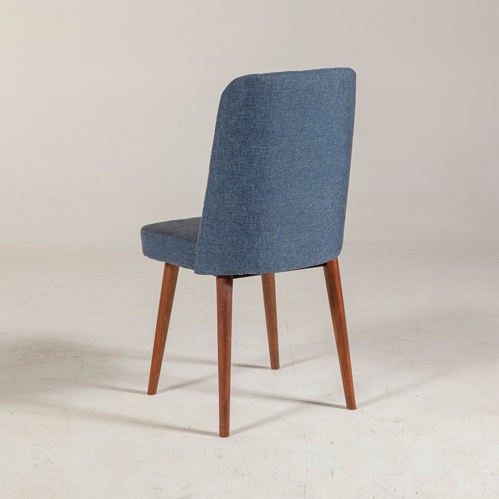 Valgomojo kėdė Kalune Design 869, ruda/mėlyna kaina ir informacija | Virtuvės ir valgomojo kėdės | pigu.lt