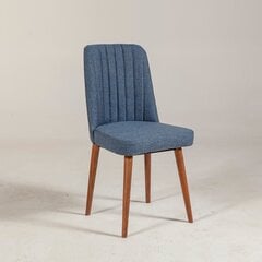 Valgomojo kėdė Kalune Design 869, ruda/mėlyna kaina ir informacija | Virtuvės ir valgomojo kėdės | pigu.lt