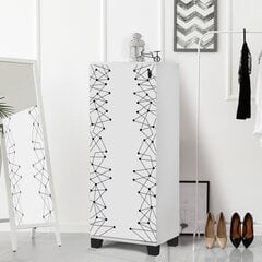 Шкафчик для обуви Kalune Design 869(IX), белый/черный цена и информация | Полки для обуви, банкетки | pigu.lt