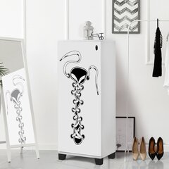 Шкафчик для обуви Kalune Design 869(X), белый/черный цена и информация | Полки для обуви, банкетки | pigu.lt