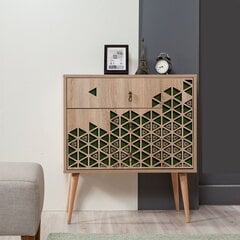 Комод Kalune Design Dresser 3429, цвета дуба/зеленый цена и информация | Комоды | pigu.lt