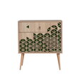 Komoda Kalune Design Dresser 3429, ąžuolo spalvos/žalia