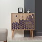 Komoda Kalune Design Dresser 3431, ąžuolo spalvos/violetinė kaina ir informacija | Komodos | pigu.lt