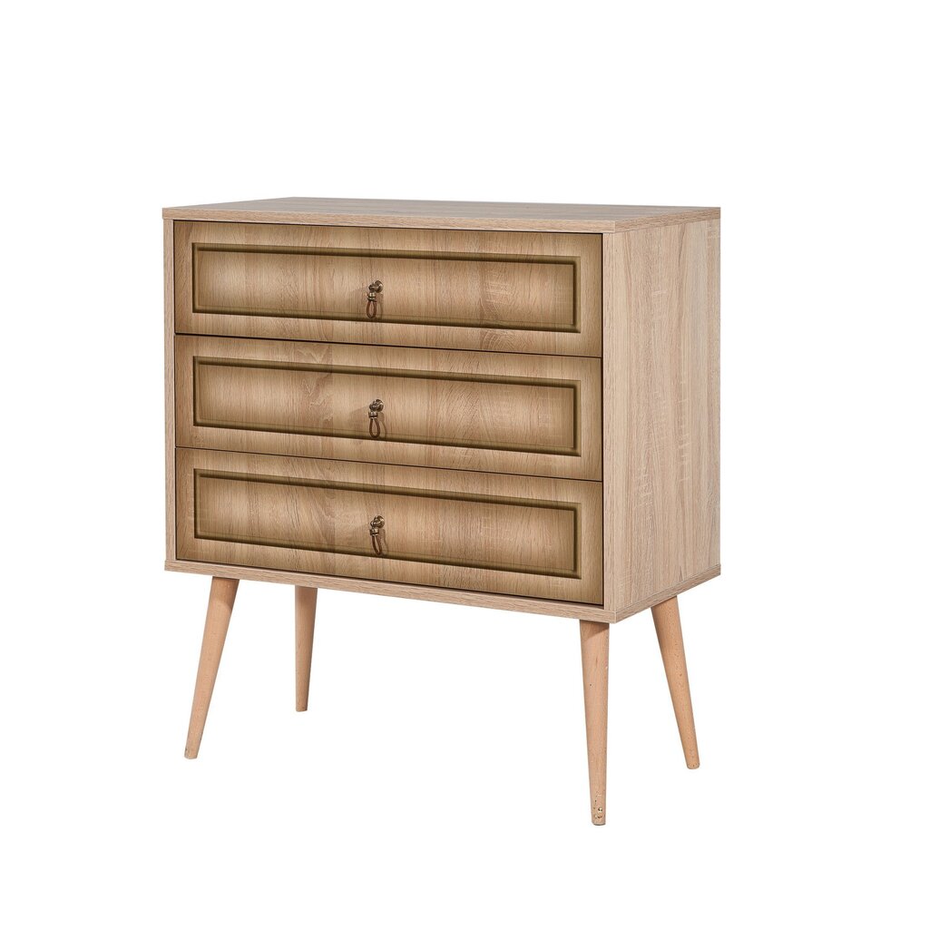 Komoda Kalune Design Dresser 3404, ąžuolo spalvos kaina ir informacija | Komodos | pigu.lt