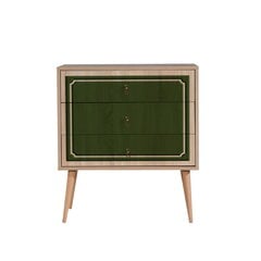 Komoda Kalune Design Dresser 3439, ąžuolo spalvos/žalia kaina ir informacija | Komodos | pigu.lt