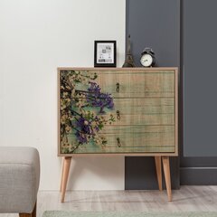 Komoda Kalune Design Dresser 3406, ąžuolo spalvos/įvairiaspalvė kaina ir informacija | Komodos | pigu.lt