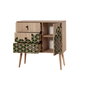 Komoda Kalune Design Dresser 3441, ąžuolo spalvos/žalia kaina ir informacija | Komodos | pigu.lt
