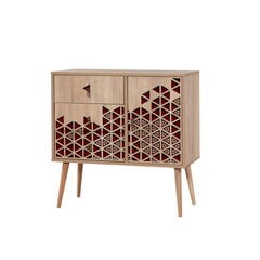 Комод Kalune Design Dresser 3442, цвета дуба/красный цена и информация | Комоды | pigu.lt