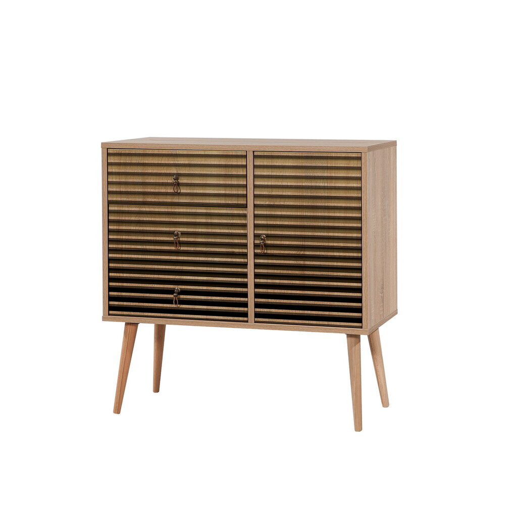 Komoda Kalune Design Dresser 3444, ąžuolo spalvos/ruda kaina ir informacija | Komodos | pigu.lt