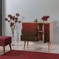 Komoda Kalune Design Dresser 3445, ąžuolo spalvos/raudona kaina ir informacija | Komodos | pigu.lt