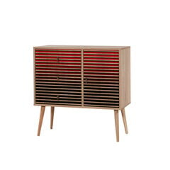 Комод Kalune Design Dresser 3445, цвета дуба/красный цена и информация | Комоды | pigu.lt