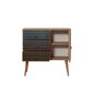 Komoda Kalune Design Dresser 3446, ąžuolo spalvos/mėlyna kaina ir informacija | Komodos | pigu.lt