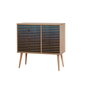Komoda Kalune Design Dresser 3446, ąžuolo spalvos/mėlyna kaina ir informacija | Komodos | pigu.lt