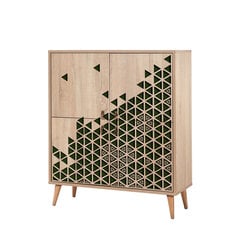 Шкафчик Kalune Design 863 (I), 111 см, цвета дуба/темно-зеленый цена и информация | Шкафчики в гостиную | pigu.lt