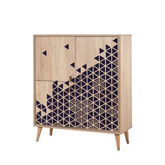 Шкафчик Kalune Design 863 (I), 111 см, цвета дуба/темно-синий цена и информация | Шкафчики в гостиную | pigu.lt