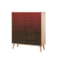 Шкафчик Kalune Design 863 (I), 111 см, цвета дуба/темно-красный