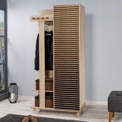 Комплект мебели для прихожей Kalune Design 869(IV), желтый/дуб цена и информация | Комплекты в прихожую | pigu.lt