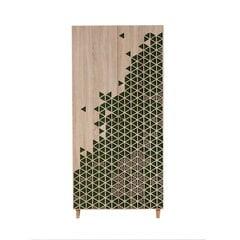 Шкаф Kalune Design Wardrobe 869 (IV), 90 см, дуб/зеленый цена и информация | Шкафы | pigu.lt