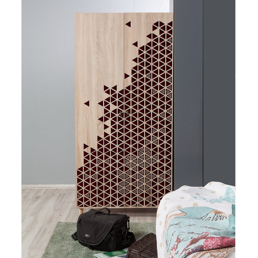 Spinta Kalune Design Wardrobe 869 (IV), 90 cm, ruda/ąžuolo spalvos kaina ir informacija | Spintos | pigu.lt